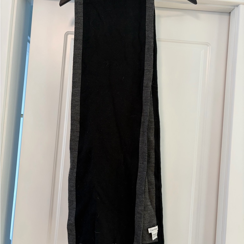 Calvin Klein Black and Gray Scarf